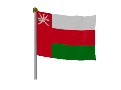 Oman Breeze Pole animated flag GIF