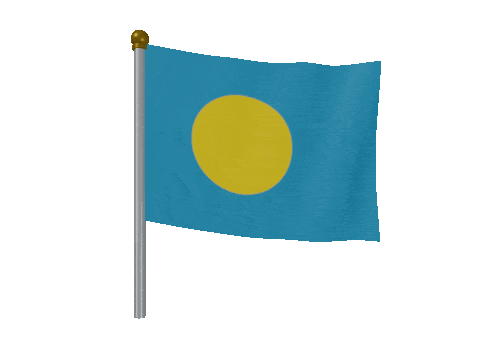 Palau Breeze Pole animated flag GIF