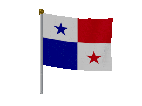 Panama Breeze Pole animated flag GIF