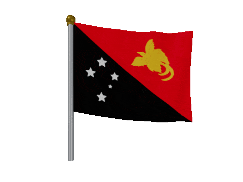 Papua New Guinea Breeze Pole animated flag GIF
