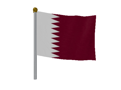 Qatar Breeze Pole animated flag GIF