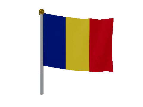 Romania Breeze Pole animated flag GIF