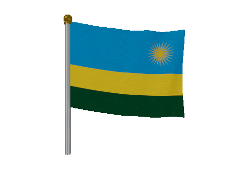 Rwanda Breeze Pole animated flag GIF