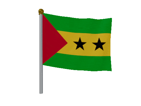 São Tomé and Príncipe Breeze Pole animated flag GIF