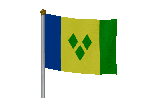 Saint Vincent And The Grenadines Breeze Pole animated flag GIF