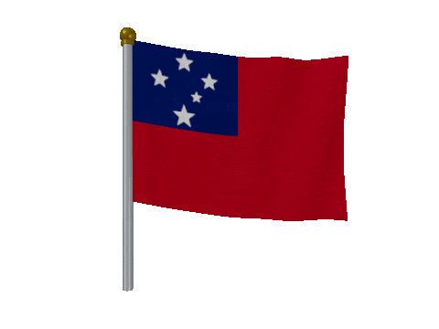 Samoa Breeze Pole animated flag GIF