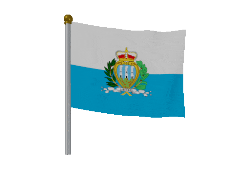 San Marino Breeze Pole animated flag GIF