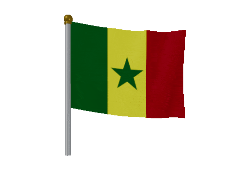 Senegal Breeze Pole animated flag GIF