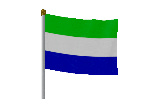 Sierra Leone Breeze Pole animated flag GIF