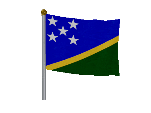 Solomon Islands Breeze Pole animated flag GIF