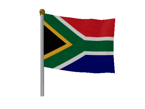 South Africa Breeze Pole animated flag GIF