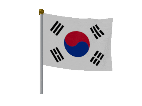 South Korea Breeze Pole animated flag GIF