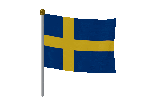 Sweden Breeze Pole animated flag GIF