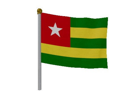 Togo Breeze Pole animated flag GIF
