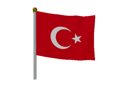 Turkey Breeze Pole animated flag GIF