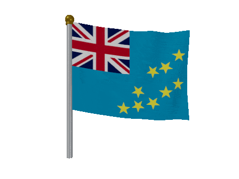 Tuvalu Breeze Pole animated flag GIF