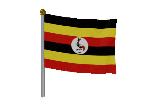 Uganda Breeze Pole animated flag GIF