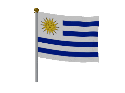 Uruguay Breeze Pole animated flag GIF