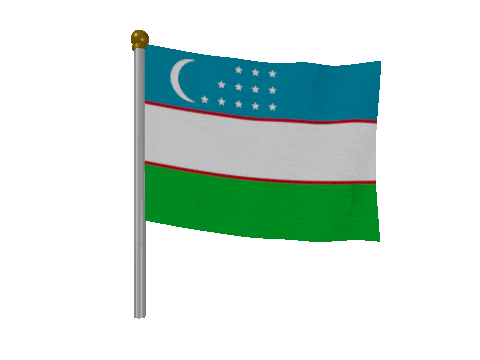 Uzbekistan Breeze Pole animated flag GIF