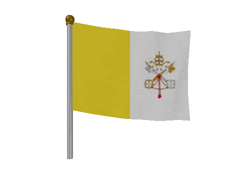 Vatican City Breeze Pole animated flag GIF