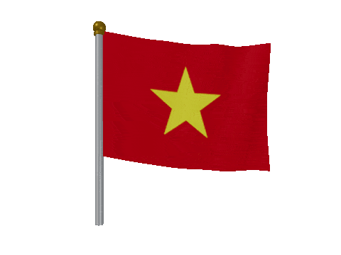 Vietnam Breeze Pole animated flag GIF