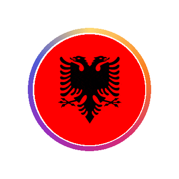 Albania Gradient Ring animated flag GIF
