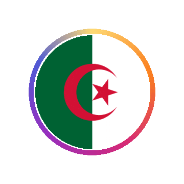 Algeria Gradient Ring animated flag GIF