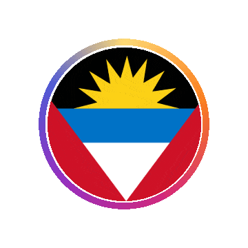 Antigua And Barbuda Gradient Ring animated flag GIF