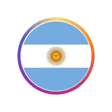 Argentina Gradient Ring animated flag GIF