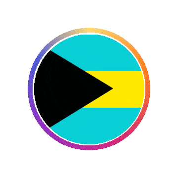 Bahamas Gradient Ring animated flag GIF