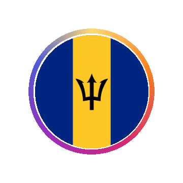 Barbados Gradient Ring animated flag GIF