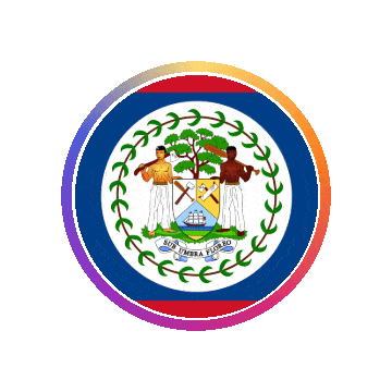 Belize Gradient Ring animated flag GIF
