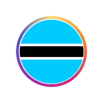 Botswana Gradient Ring animated flag GIF