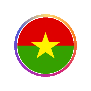 Burkina Faso Gradient Ring animated flag GIF