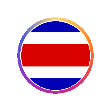 Costa Rica Gradient Ring animated flag GIF