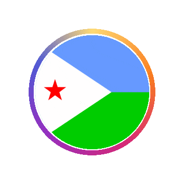 Djibouti Gradient Ring animated flag GIF
