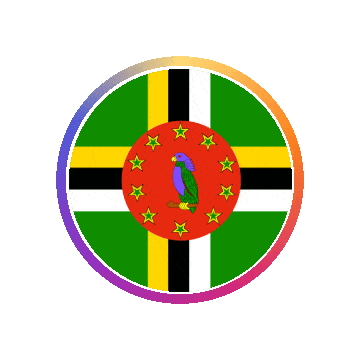 Dominica Gradient Ring animated flag GIF