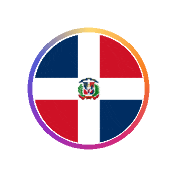 Dominican Republic Gradient Ring animated flag GIF