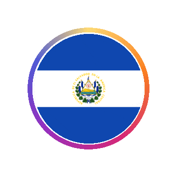 El Salvador Gradient Ring animated flag GIF