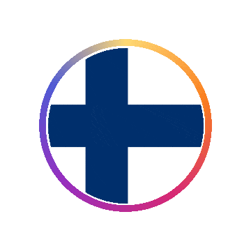 Finland Gradient Ring animated flag GIF