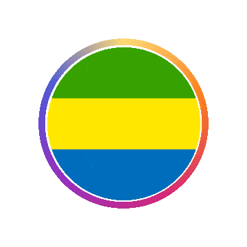 Gabon Gradient Ring animated flag GIF