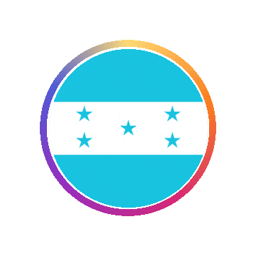 Honduras Gradient Ring animated flag GIF