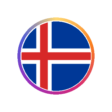 Iceland Gradient Ring animated flag GIF