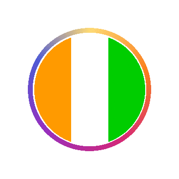 Ivory Coast Gradient Ring animated flag GIF