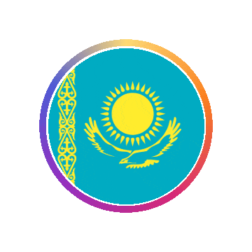 Kazakhstan Gradient Ring animated flag GIF