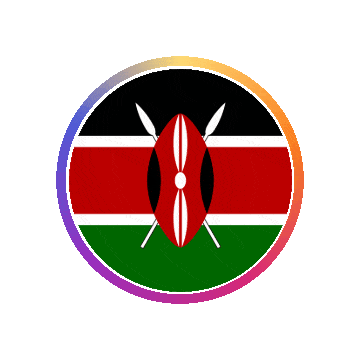Kenya Gradient Ring animated flag GIF