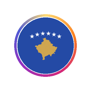 Kosovo Gradient Ring animated flag GIF