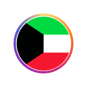 Kuwait Gradient Ring animated flag GIF