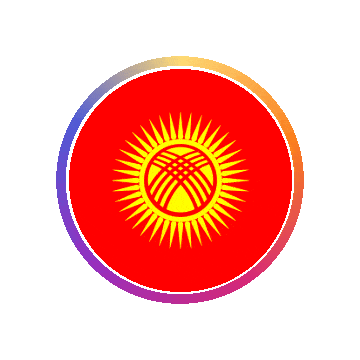 Kyrgyzstan Gradient Ring animated flag GIF