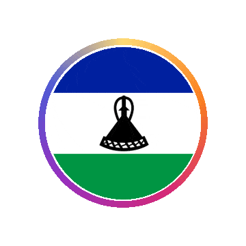 Lesotho Gradient Ring animated flag GIF